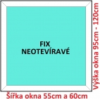 Plastov okna FIX SOFT ka 55 a 60cm x vka 95-120cm 